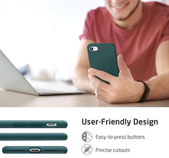 ESR Yippee Apple iPhone 7/8/SE 2020 Siliconen Hoesje Groen afbeelding 10