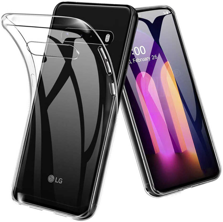 LG V60 ThinQ 5G Hoesje Dun TPU Transparant afbeelding 1