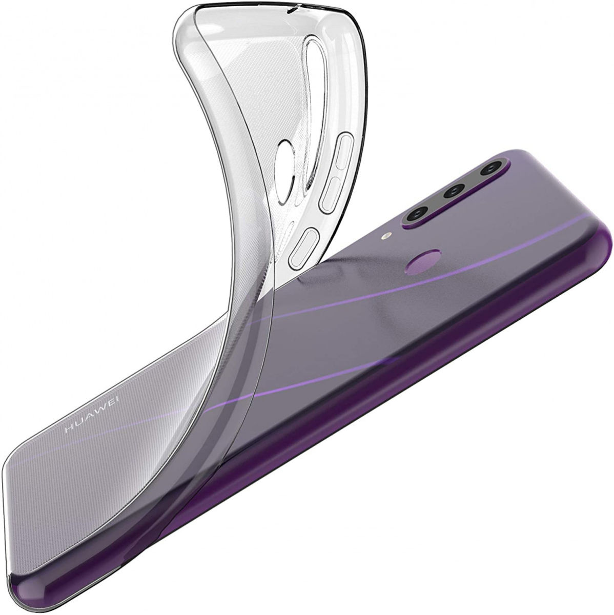 Huawei Y6p Back Cover Dun TPU Transparant afbeelding 2