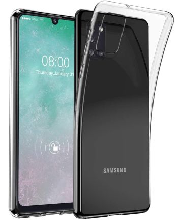 Samsung Galaxy A31 Hoesje Dun TPU Back Cover Transparant Hoesjes