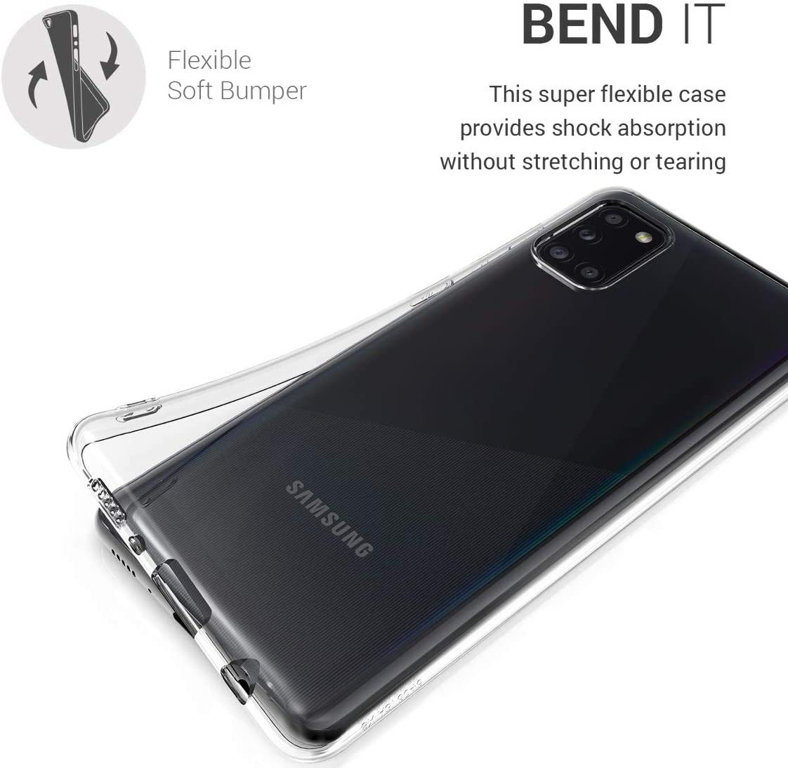 Samsung Galaxy A31 Hoesje Dun TPU Back Cover Transparant afbeelding 6