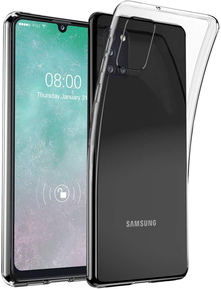 Samsung Galaxy A31 Hoesje Dun TPU Back Cover Transparant afbeelding 1