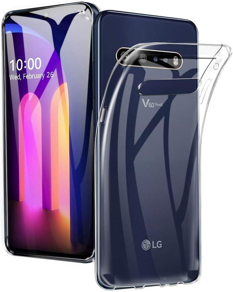LG V60 ThinQ Hoesje Schokbestendig en Dun TPU Transparant afbeelding 1
