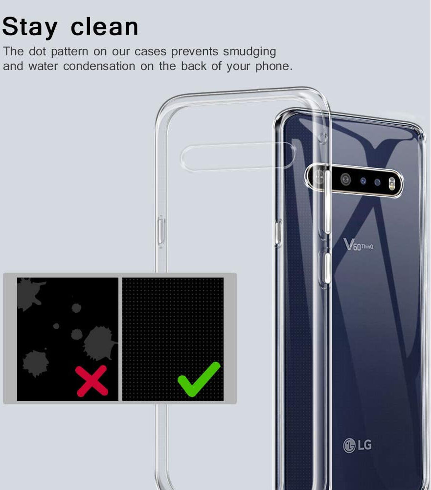 LG V60 ThinQ Hoesje Schokbestendig en Dun TPU Transparant afbeelding 4