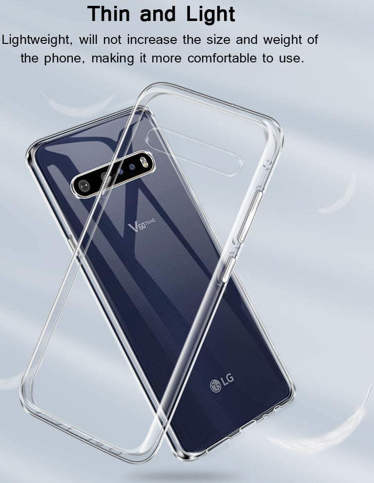 LG V60 ThinQ Hoesje Schokbestendig en Dun TPU Transparant afbeelding 5
