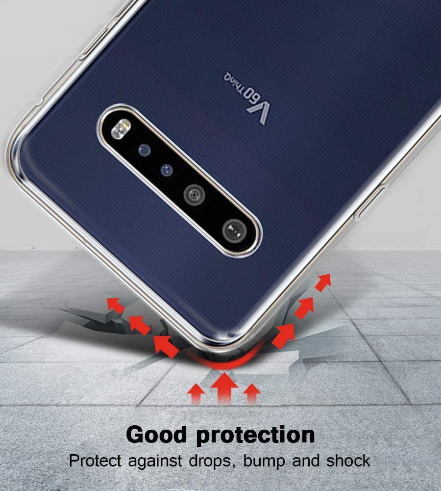 LG V60 ThinQ Hoesje Schokbestendig en Dun TPU Transparant afbeelding 6