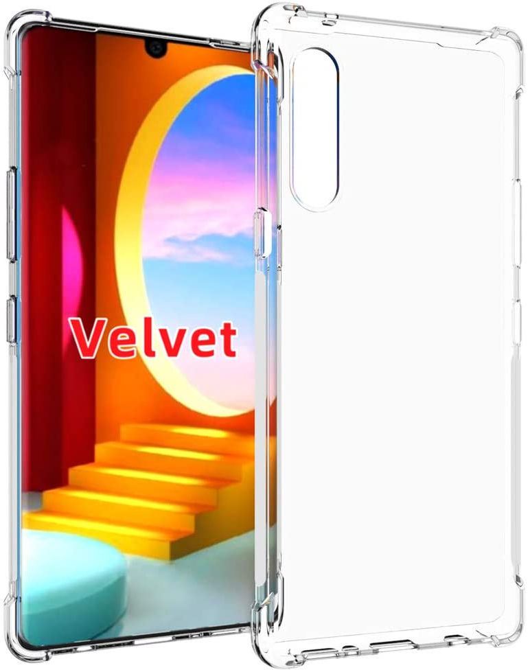 LG Velvet Hoesje Schokbestendig en Dun TPU Transparant afbeelding 1