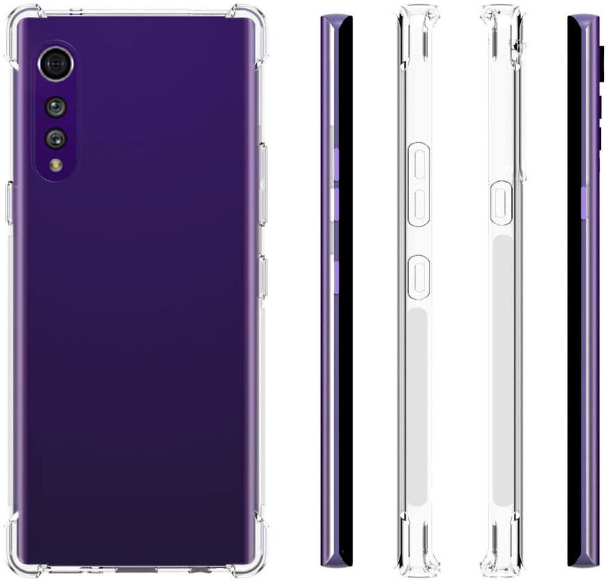 LG Velvet Hoesje Schokbestendig en Dun TPU Transparant afbeelding 2