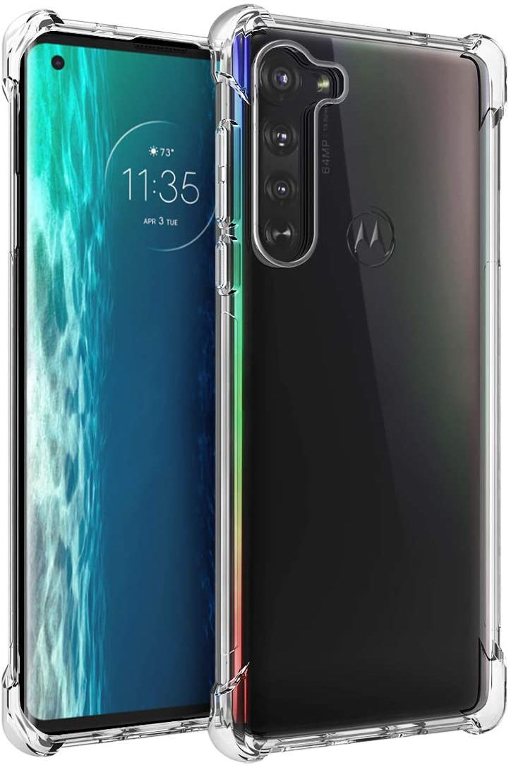 Motorola Edge Hoesje Schokbestendig en Dun TPU Transparant afbeelding 1
