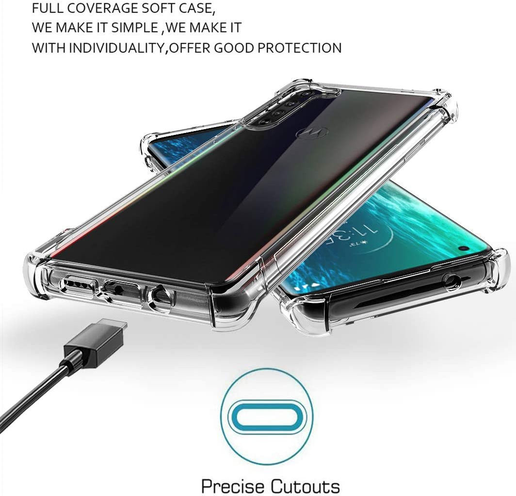 Motorola Edge Hoesje Schokbestendig en Dun TPU Transparant afbeelding 4