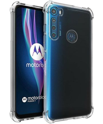 Motorola One Fusion Plus Hoesje Schokbestendig en Dun TPU Transparant Hoesjes