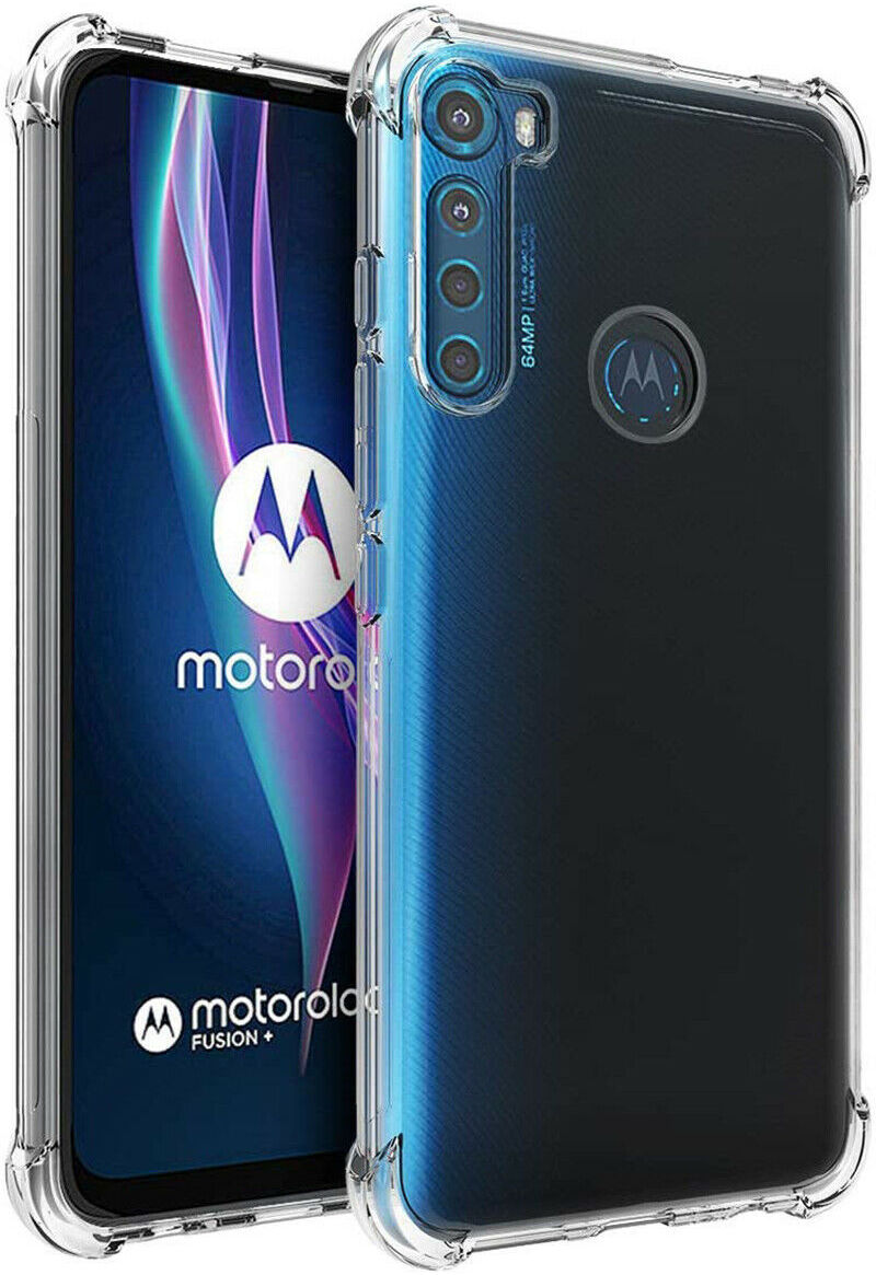Motorola One Fusion Plus Hoesje Schokbestendig en Dun TPU Transparant afbeelding 1