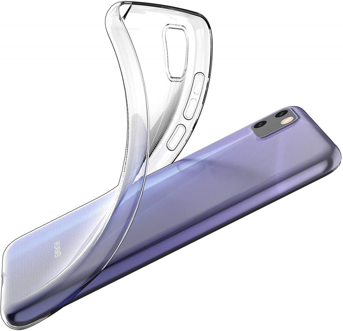 Huawei Y5P Hoesje Schokbestendig en Dun TPU Transparant afbeelding 4