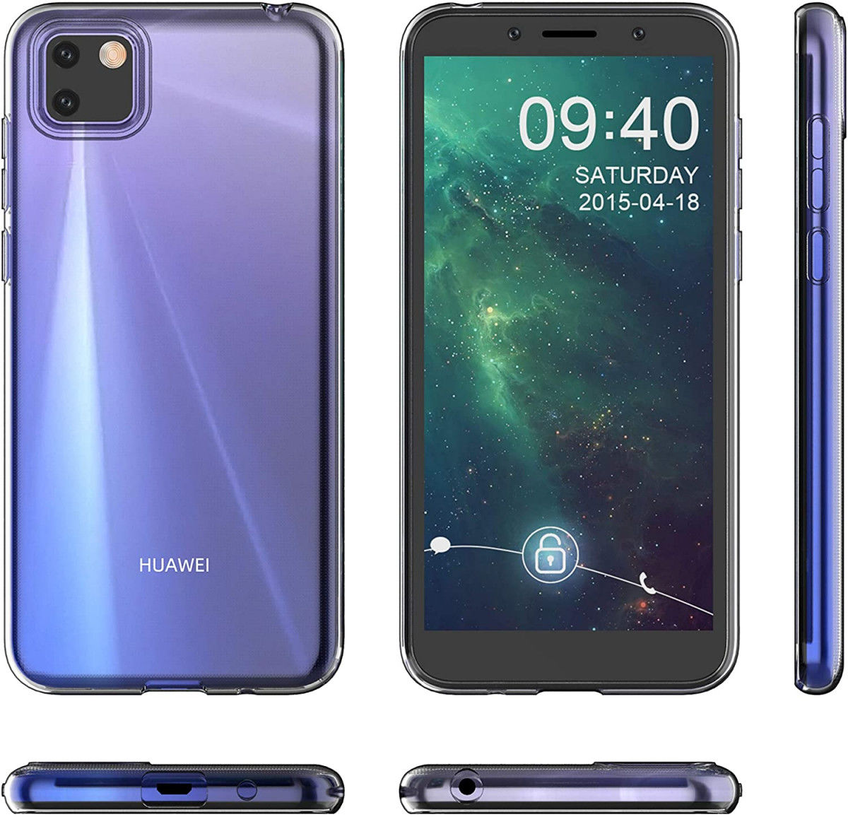 Huawei Y5P Hoesje Schokbestendig en Dun TPU Transparant afbeelding 5