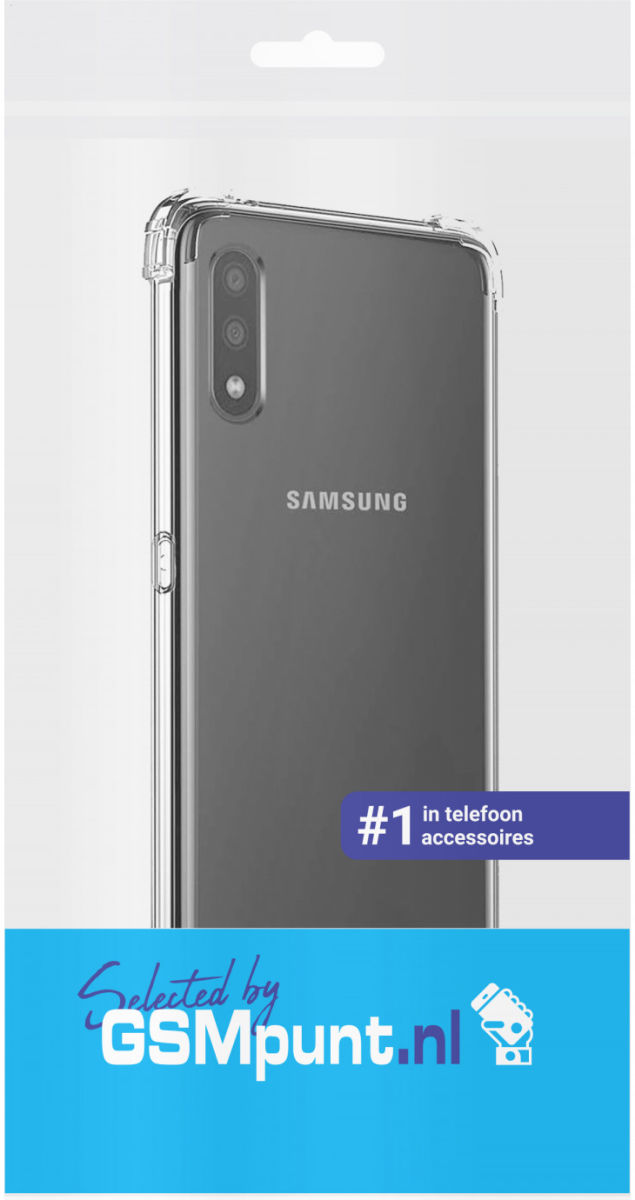 Samsung Galaxy A01 Hoesje Schokbestendig en Dun TPU Transparant afbeelding 2