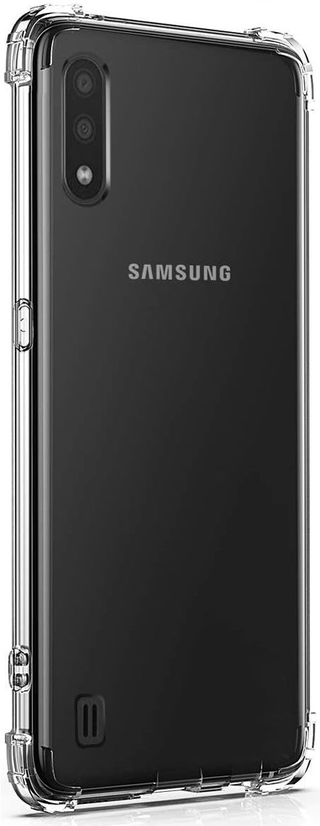 Samsung Galaxy A01 Hoesje Schokbestendig en Dun TPU Transparant afbeelding 5