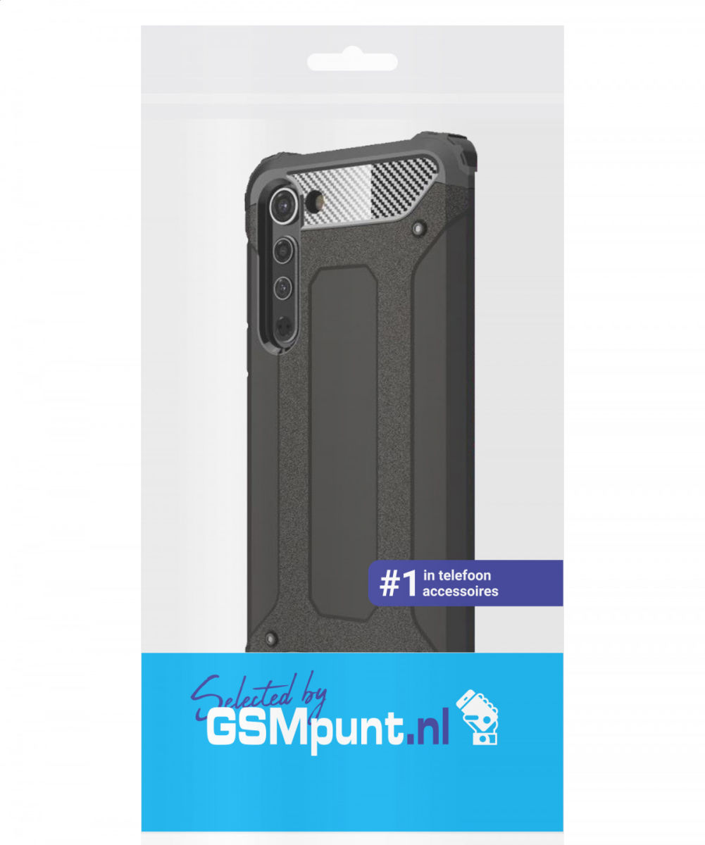 Motorola Edge Hoesje Shock Proof Hybride Backcover Zwart afbeelding 2