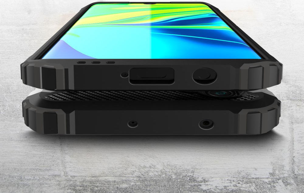 Motorola Edge Hoesje Shock Proof Hybride Backcover Donker Blauw afbeelding 6