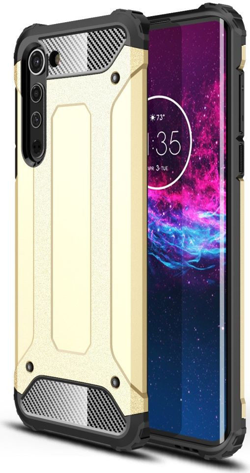 Motorola Edge Hoesje Shock Proof Hybride Backcover Goud afbeelding 1