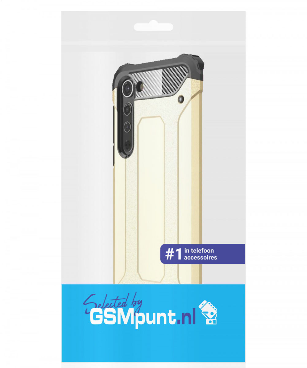 Motorola Edge Hoesje Shock Proof Hybride Backcover Goud afbeelding 2