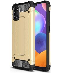 Samsung Galaxy A31 Hoesje Shock Proof Hybride Back Cover Goud