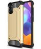 Samsung Galaxy A31 Hoesje Shock Proof Hybride Back Cover Goud