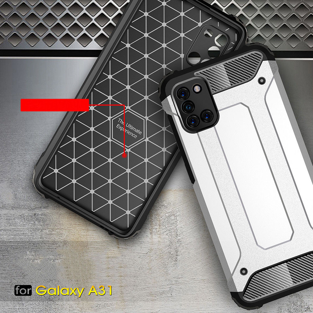 Samsung Galaxy A31 Hoesje Shock Proof Hybride Back Cover Goud afbeelding 6