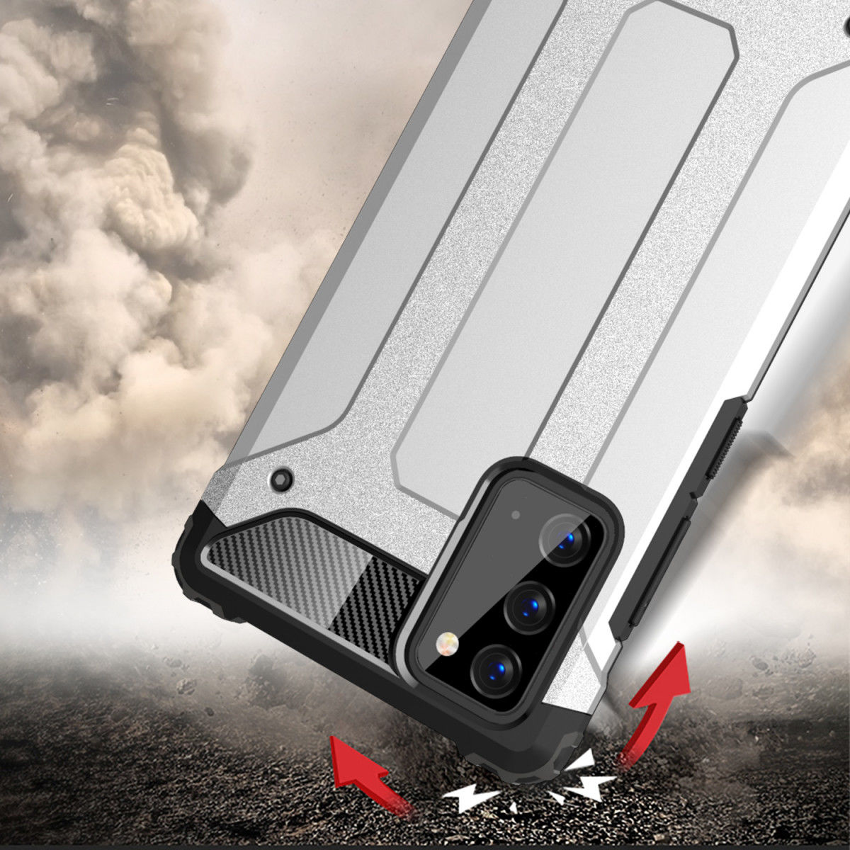 Samsung Galaxy Note 20 Hoesje Shock Proof Hybride Backcover Goud afbeelding 4