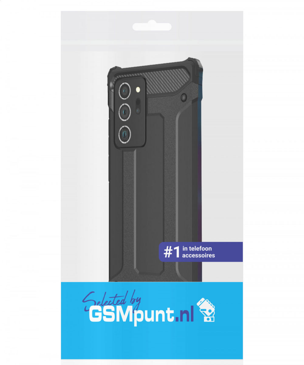 Samsung Galaxy Note 20 Ultra Hoesje Shock Proof Backcover Zwart afbeelding 2