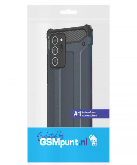 Samsung Galaxy Note 20 Ultra Hoesje Shock Proof Backcover Donker Blauw afbeelding 2