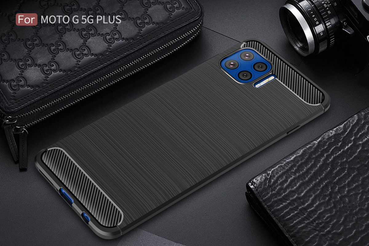 Motorola Moto G 5G Plus Hoesje Geborsteld TPU Back Cover Zwart afbeelding 5