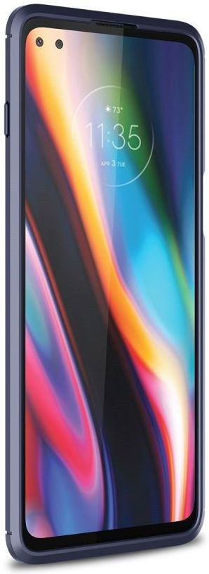 Motorola Moto G 5G Plus Hoesje Geborsteld TPU Back Cover Blauw afbeelding 2