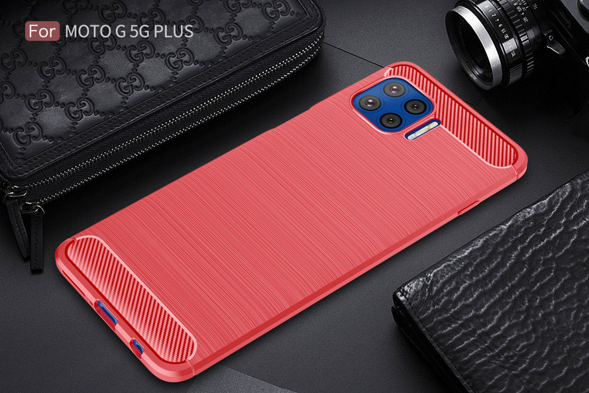Motorola Moto G 5G Plus Hoesje Geborsteld TPU Back Cover Rood afbeelding 6