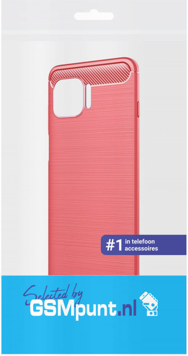Motorola Moto G 5G Plus Hoesje Geborsteld TPU Back Cover Rood afbeelding 4