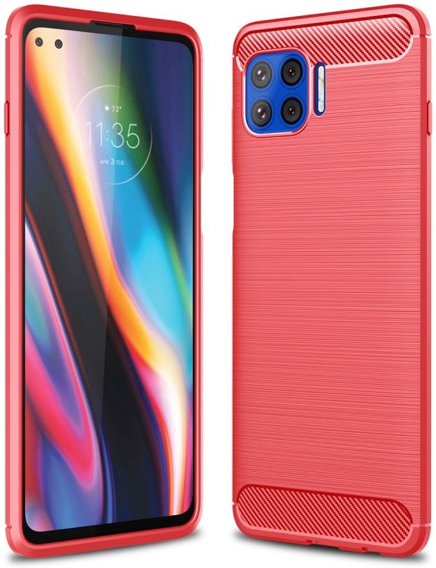 Motorola Moto G 5G Plus Hoesje Geborsteld TPU Back Cover Rood afbeelding 5