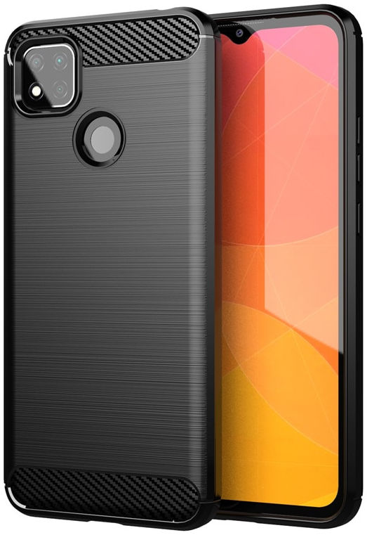 Xiaomi Redmi 9C Hoesje Geborsteld TPU Flexibel Zwart afbeelding 1
