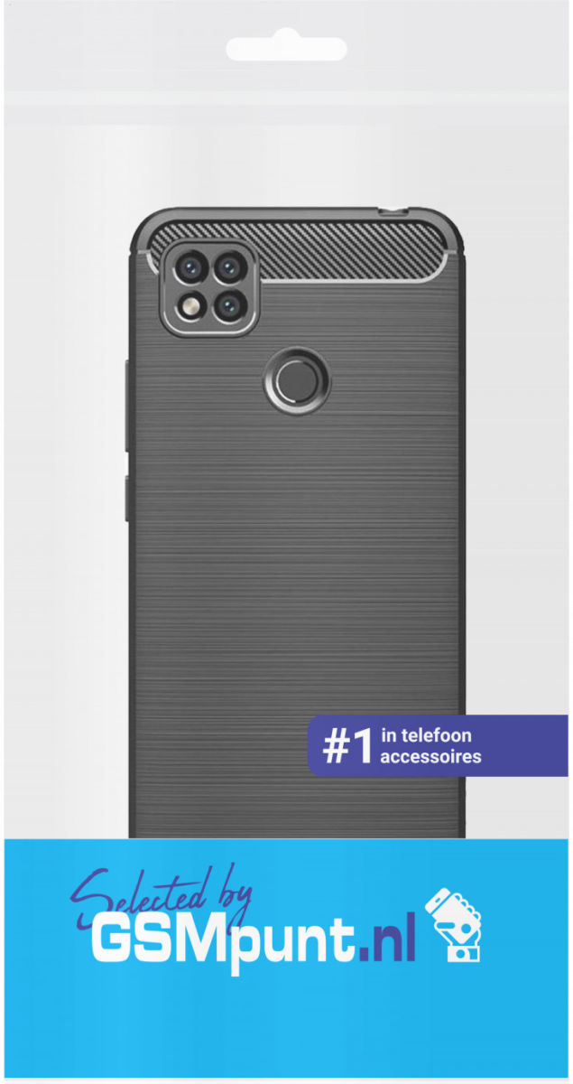 Xiaomi Redmi 9C Hoesje Geborsteld TPU Flexibel Zwart afbeelding 2
