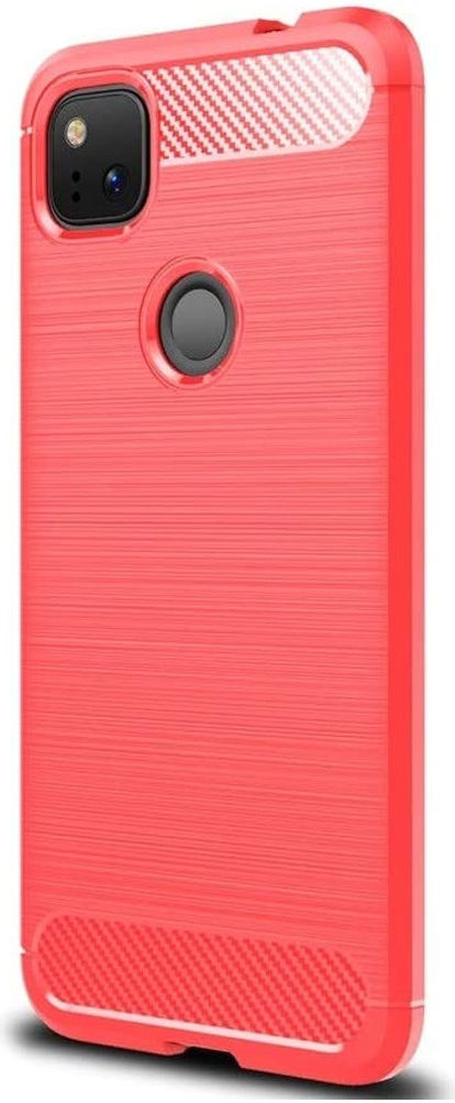 Google Pixel 4A Hoesje Geborsteld TPU Flexibel Rood afbeelding 1