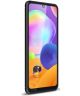 Samsung Galaxy A31 Hoesje Geborsteld TPU Flexibele Back Cover Zwart