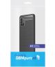 Samsung Galaxy A31 Hoesje Geborsteld TPU Flexibele Back Cover Zwart