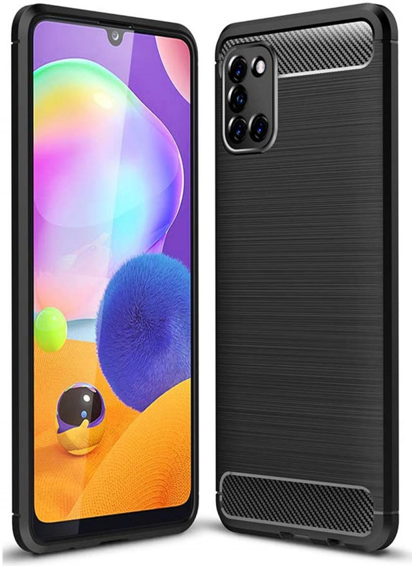 Samsung Galaxy A31 Hoesje Geborsteld TPU Flexibele Back Cover Zwart afbeelding 12