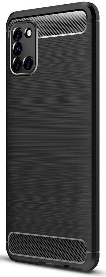 Samsung Galaxy A31 Hoesje Geborsteld TPU Flexibele Back Cover Zwart afbeelding 1