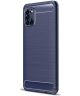Samsung Galaxy A31 Hoesje Geborsteld TPU Flexibele Back Cover Blauw