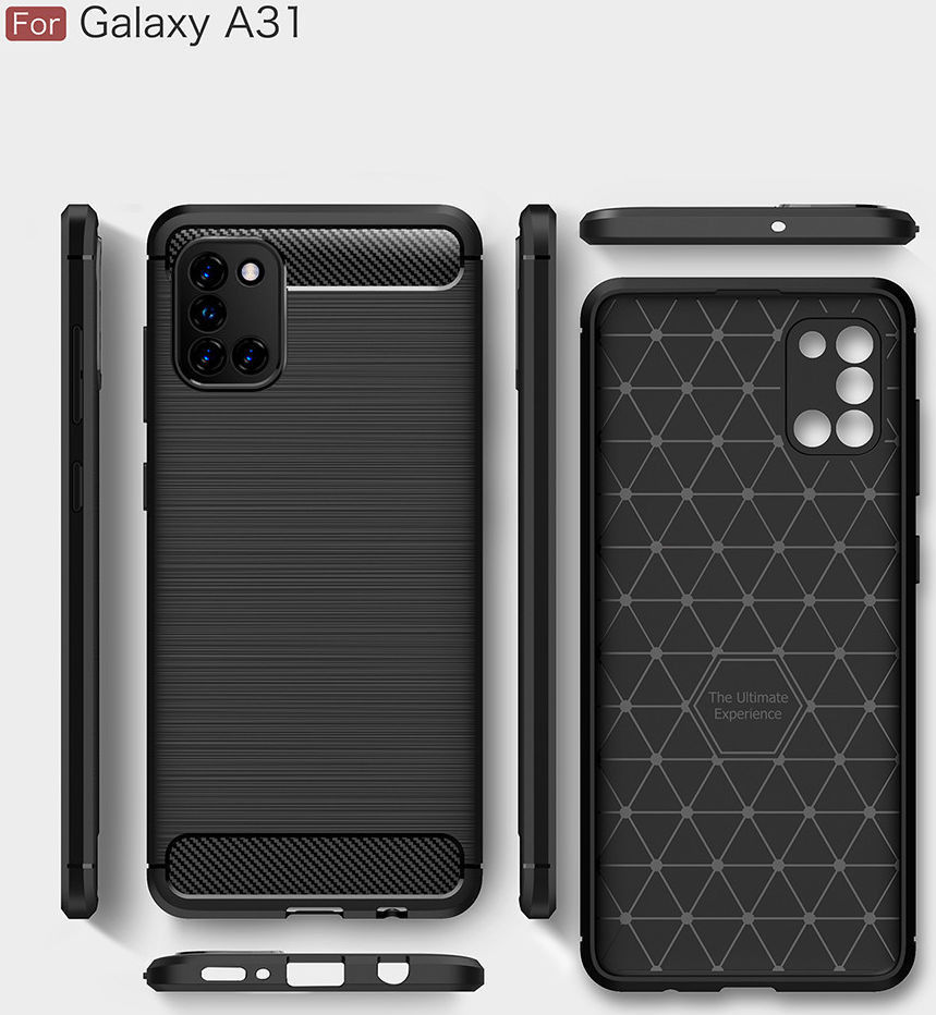 Samsung Galaxy A31 Hoesje Geborsteld TPU Flexibele Back Cover Rood afbeelding 11