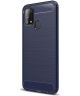 Samsung Galaxy M31 Hoesje Geborsteld TPU Flexibel Blauw