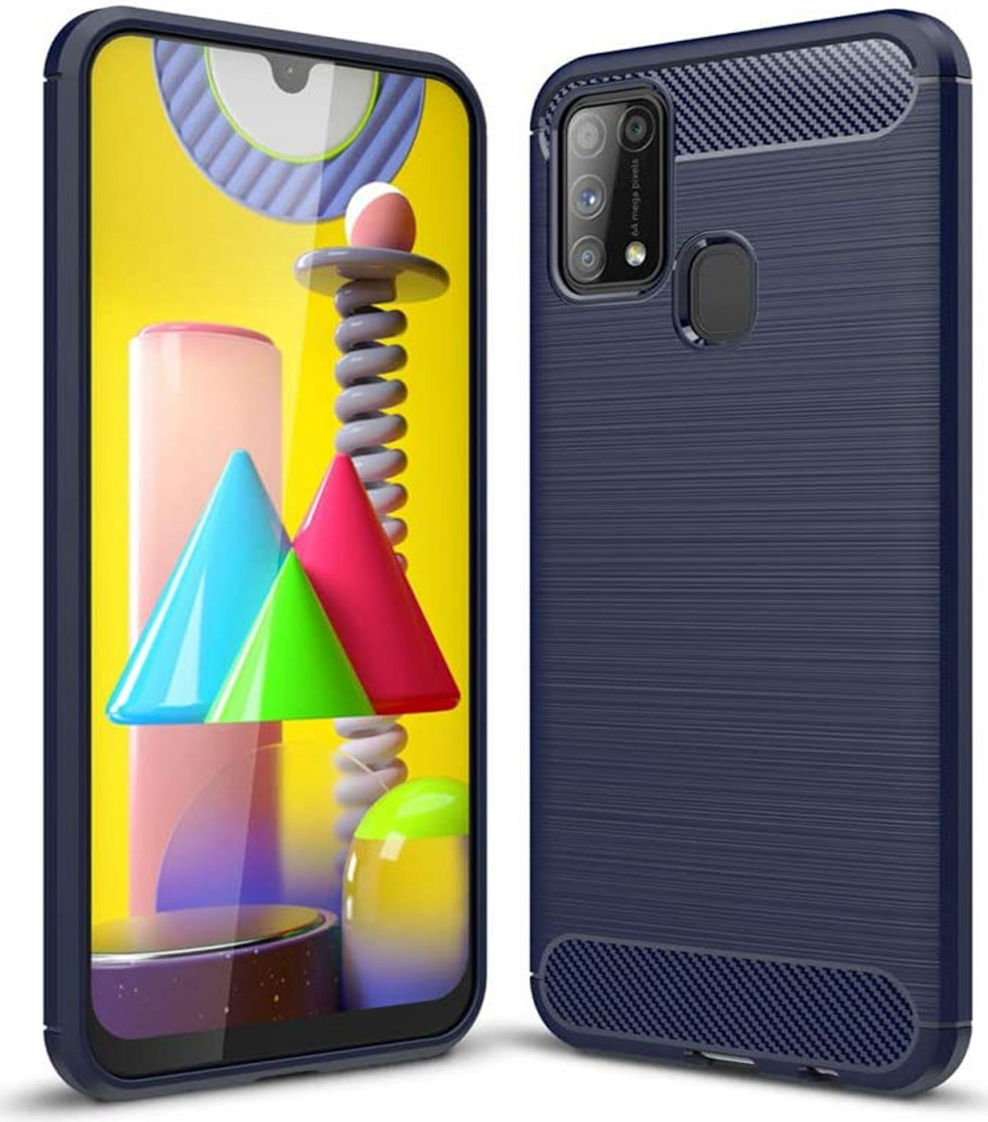Samsung Galaxy M31 Hoesje Geborsteld TPU Flexibel Blauw afbeelding 1