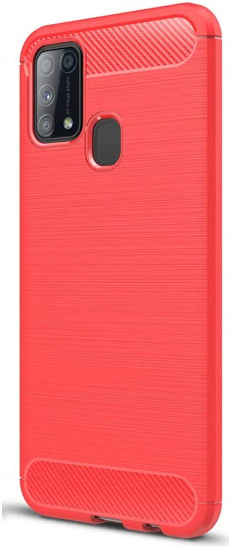 Samsung Galaxy M31 Hoesje Geborsteld TPU Flexibel Rood afbeelding 2
