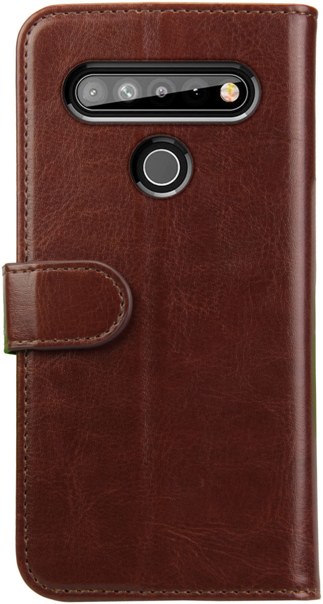 Rosso Element LG K61 Hoesje Book Cover Wallet Case Bruin afbeelding 5