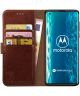 Rosso Element Motorola Edge Hoesje Book Cover Wallet Case Bruin