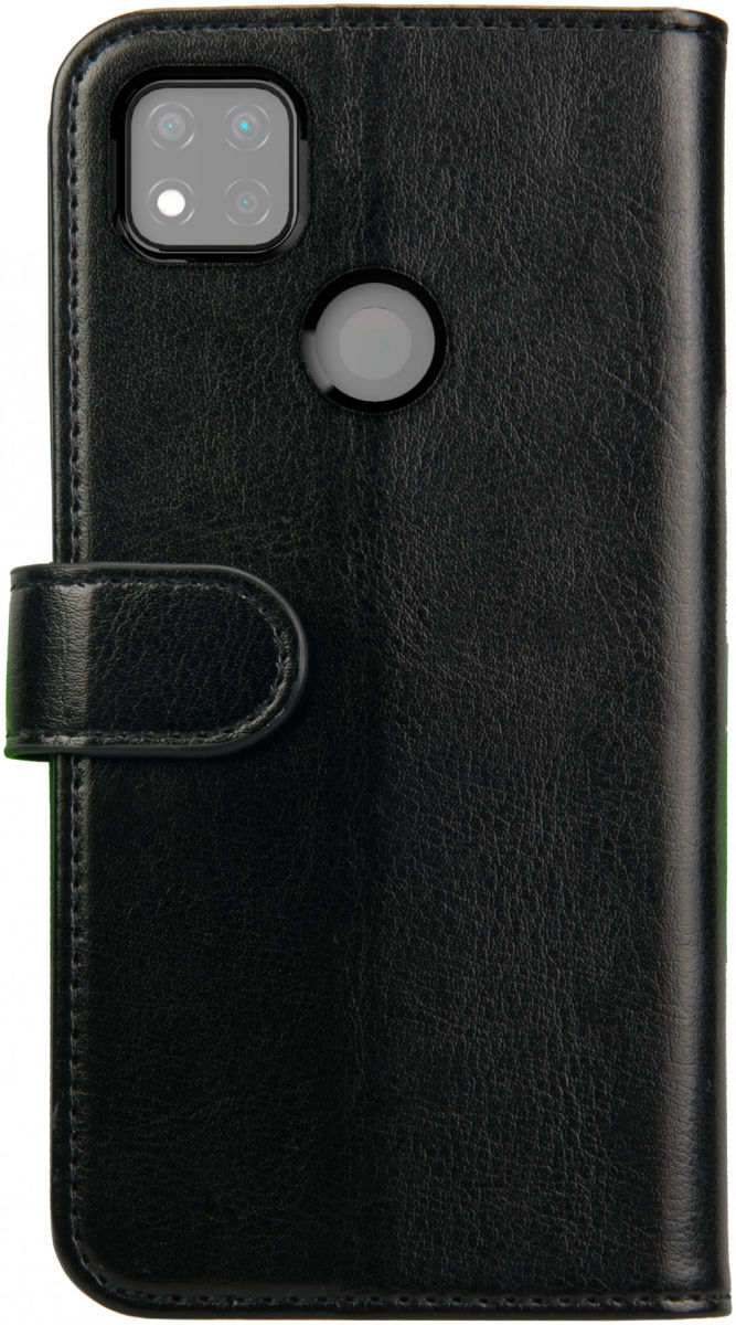Rosso Element Xiaomi Redmi 9C Hoesje Book Cover Wallet Case Zwart afbeelding 2